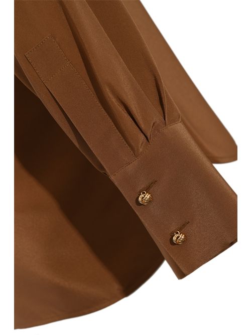 Blusa Caco in crêpe de Chine di seta Nocciola MAX MARA STUDIO | 2526116051600041
